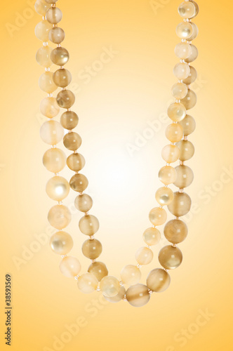 Nice necklace against gradient background