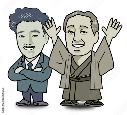 Yukichi Fukuzawa and Hideyo Noguchi is pleased