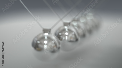 Newton's cradle balancing balls, loop-ready, STEREOSCOPIC