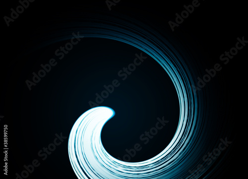 Blue-light wave twirl