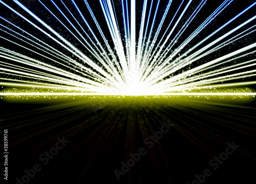 Abstract background explosion with rays