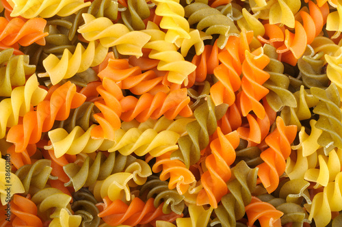 background of Tricolor pasta