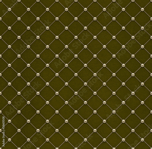 Seamless Grid of pearls and gold threads.