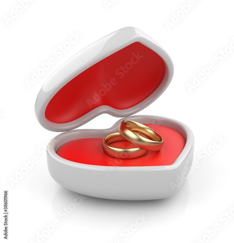 Gold wedding rings in valen...
