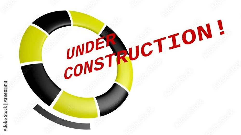 Under Construction Hinweis 3D, schleifbar