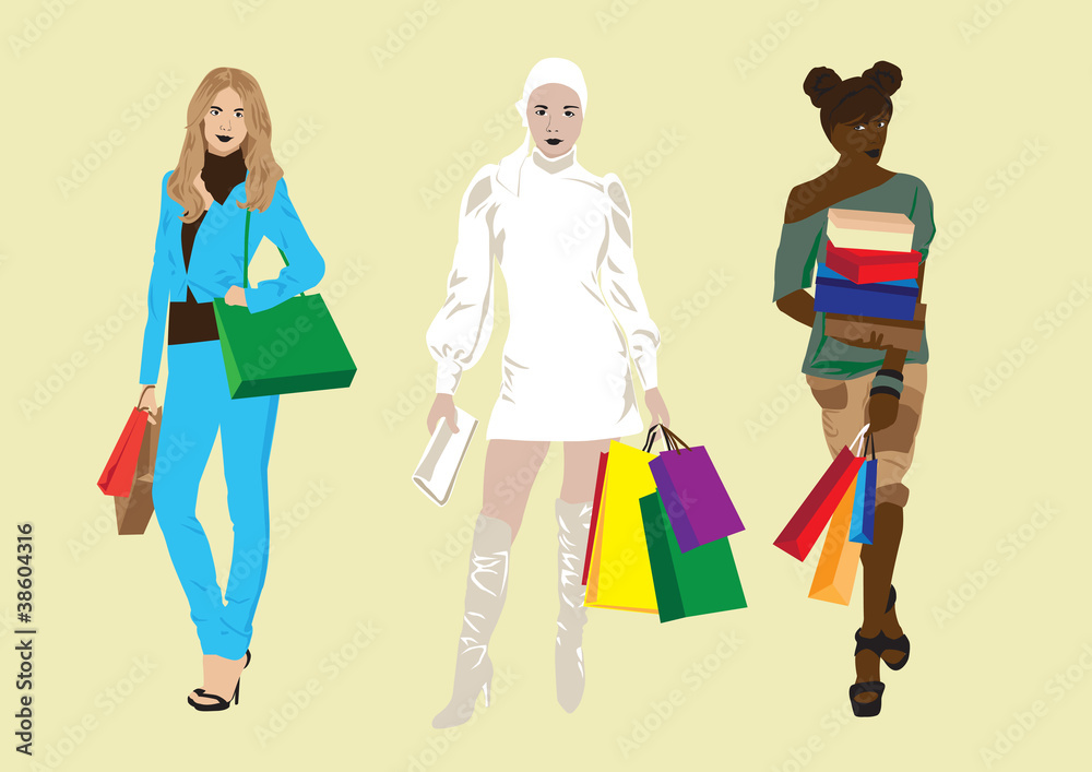 Girl with shopping