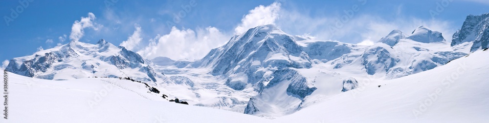 Plakat Alpy Szwajcarskie krajobraz górski