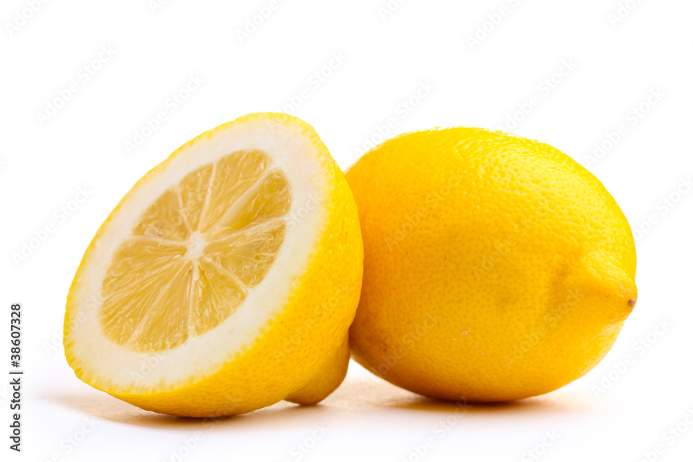 Fresh lemon isolated on white Fresh lemon isolated on white