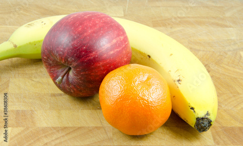 banana, apple and orange