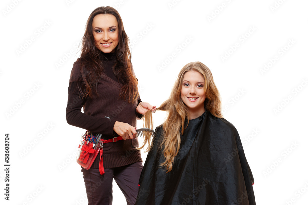 hairdresser working with client hairdresser working with client