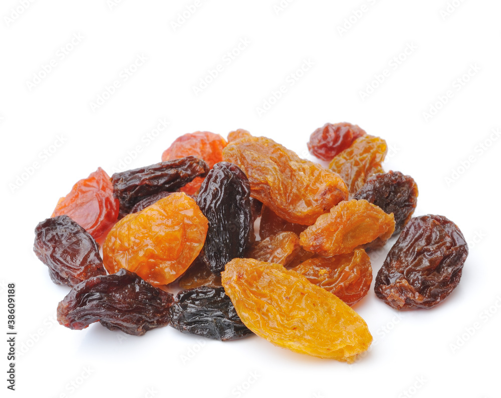 Heap of raisin on a white background Heap of raisin on a white background