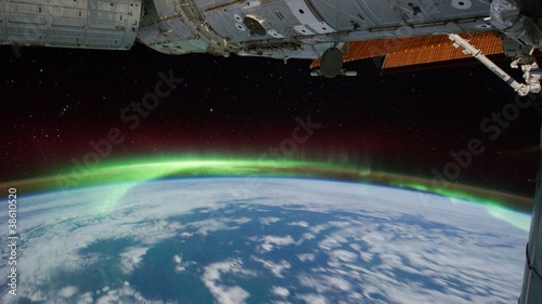 Wallpaper Mural Planet Earth from flying satellite at night Torontodigital.ca