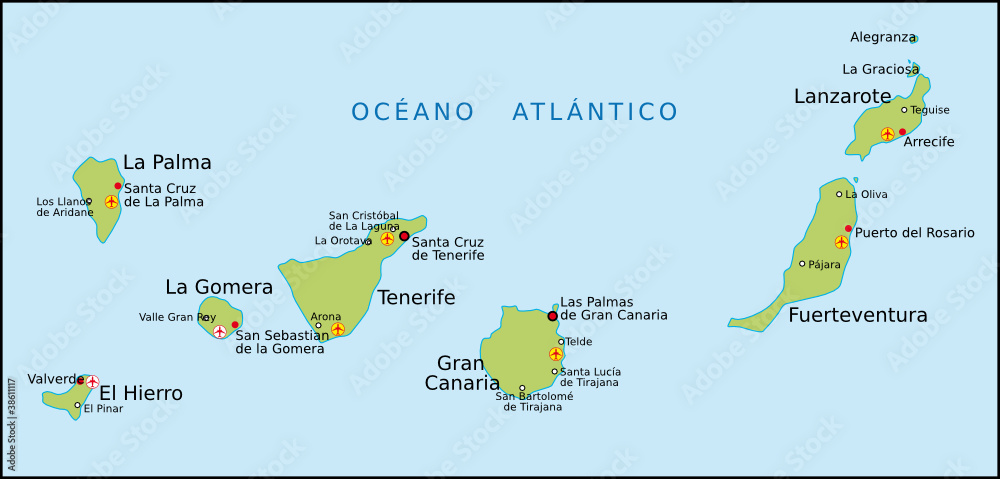 Kanarische Inseln - obrazy, fototapety, plakaty 