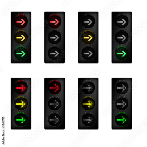 Right turn Traffic light set
