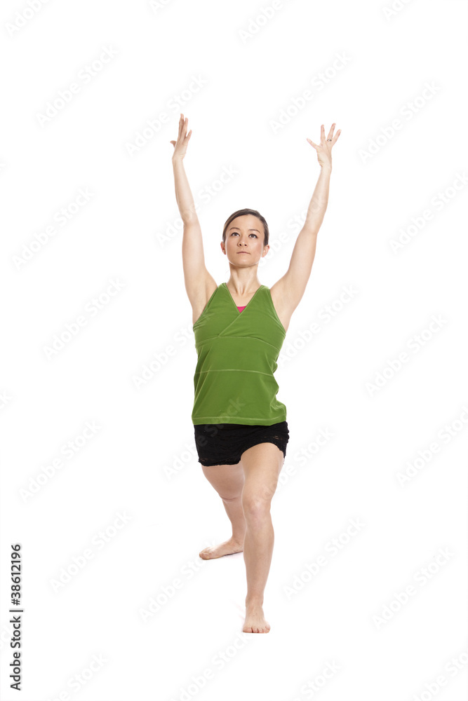 woman doing yoga