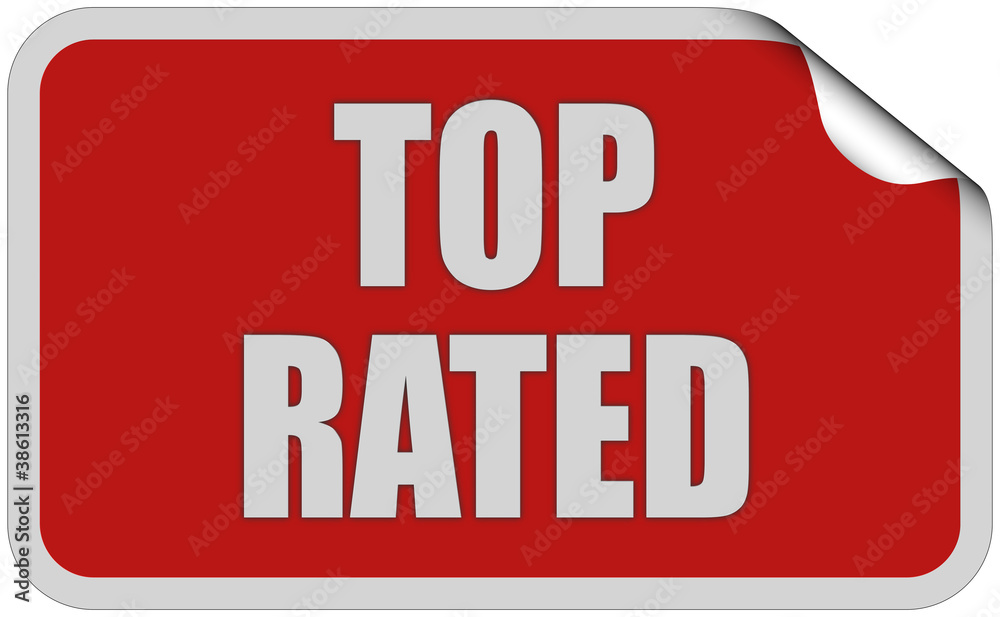 Sticker rot eckig curl oben TOP RATED Sticker rot eckig curl oben TOP RATED