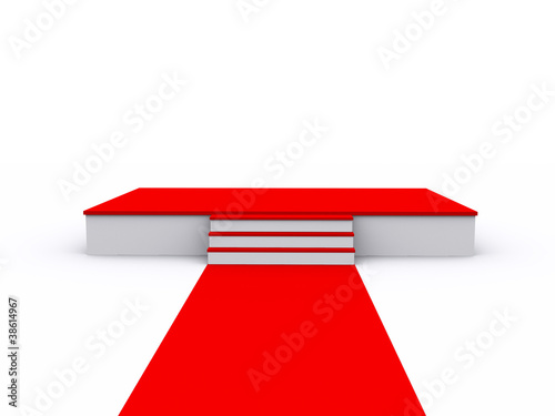 3D rendered Isolated empty Stage
