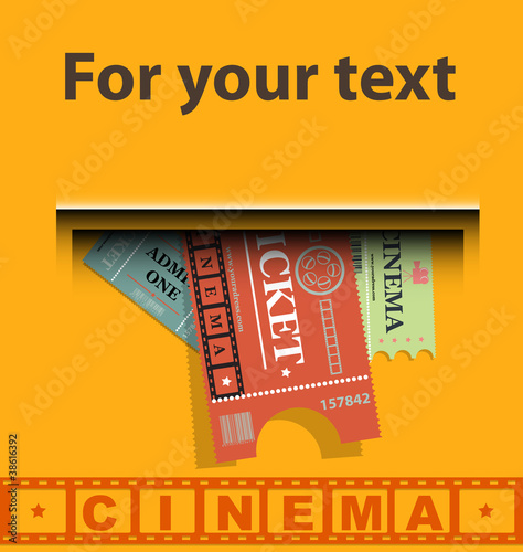 Cinema tickets background vector