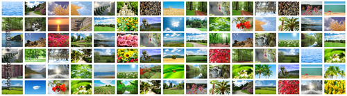 Collage of many nature photos