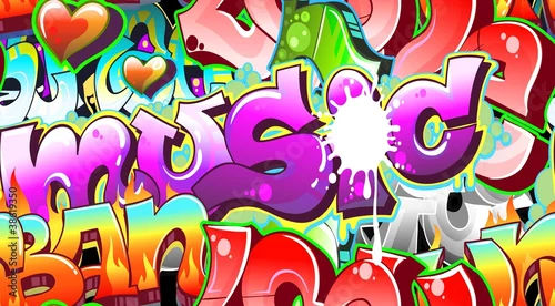 Obraz Graffiti Urban Art Background. Bezproblemowa konstrukcja