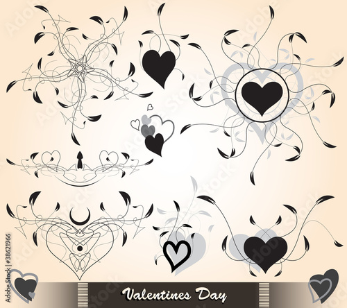 heart vector set