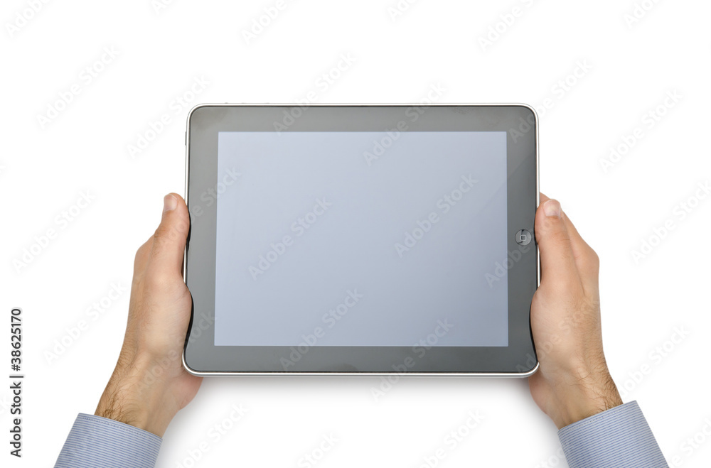 Tablet computer isolated on the white Tablet computer isolated on the white