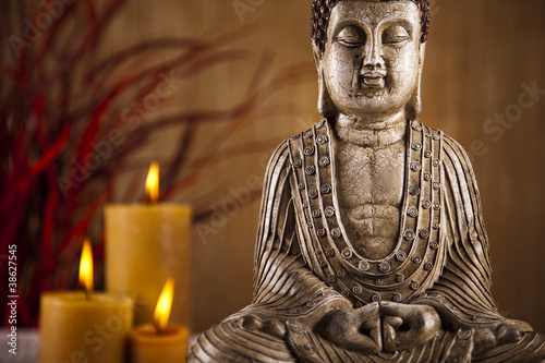 Buddha with candle