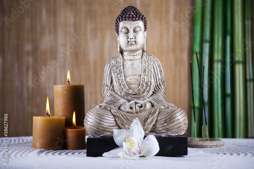 Buddha with candle