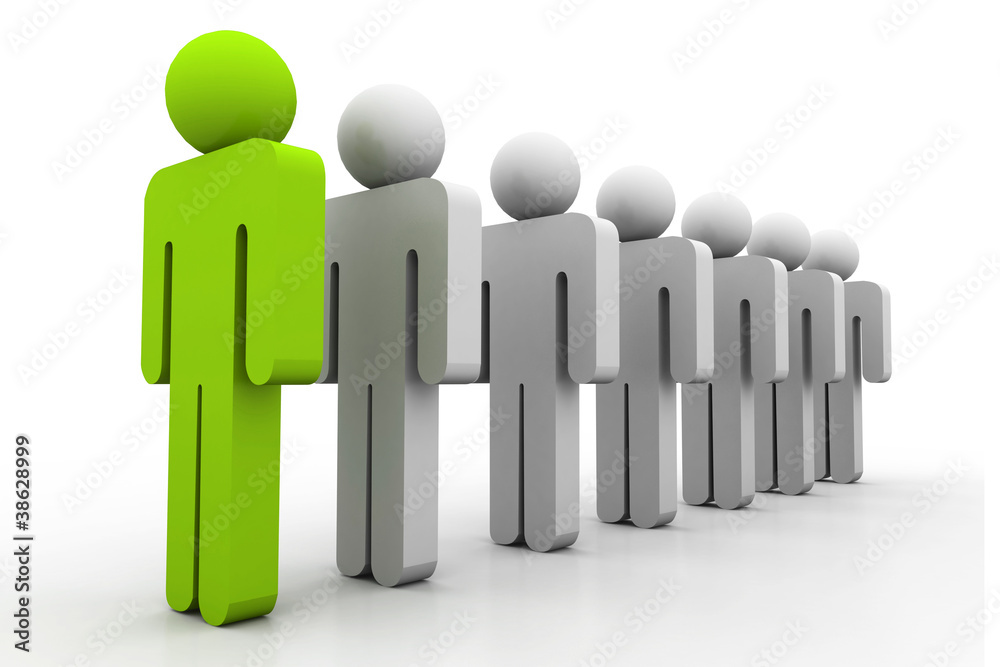 Concept of leader with business guys Concept of leader with business guys