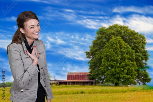 Beautiful Woman Laughing photo