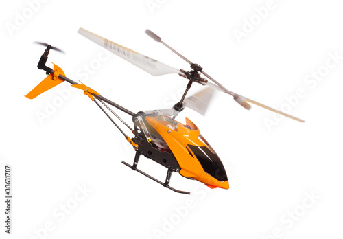 Flying RC helicopter
