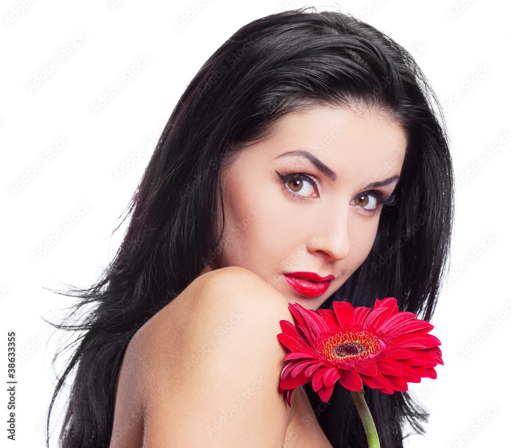 woman with a flower woman with a flower