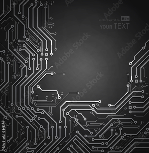 Black Abstract background of digital technologies