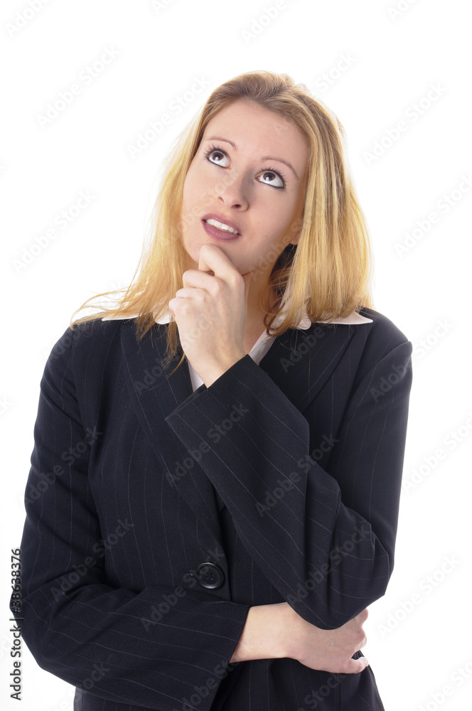 Business Girl, Blick in die Luft Business Girl, Blick in die Luft