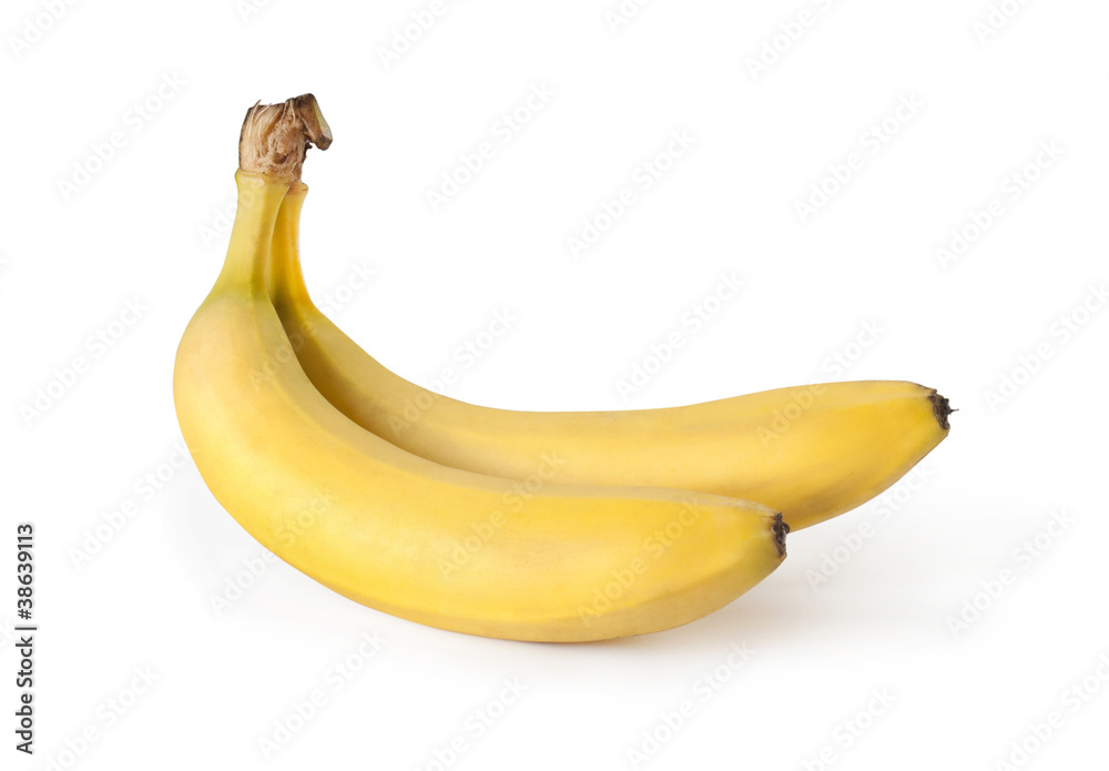 bananas isolated on pure white background