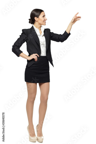 Full length of business woman showing copy space