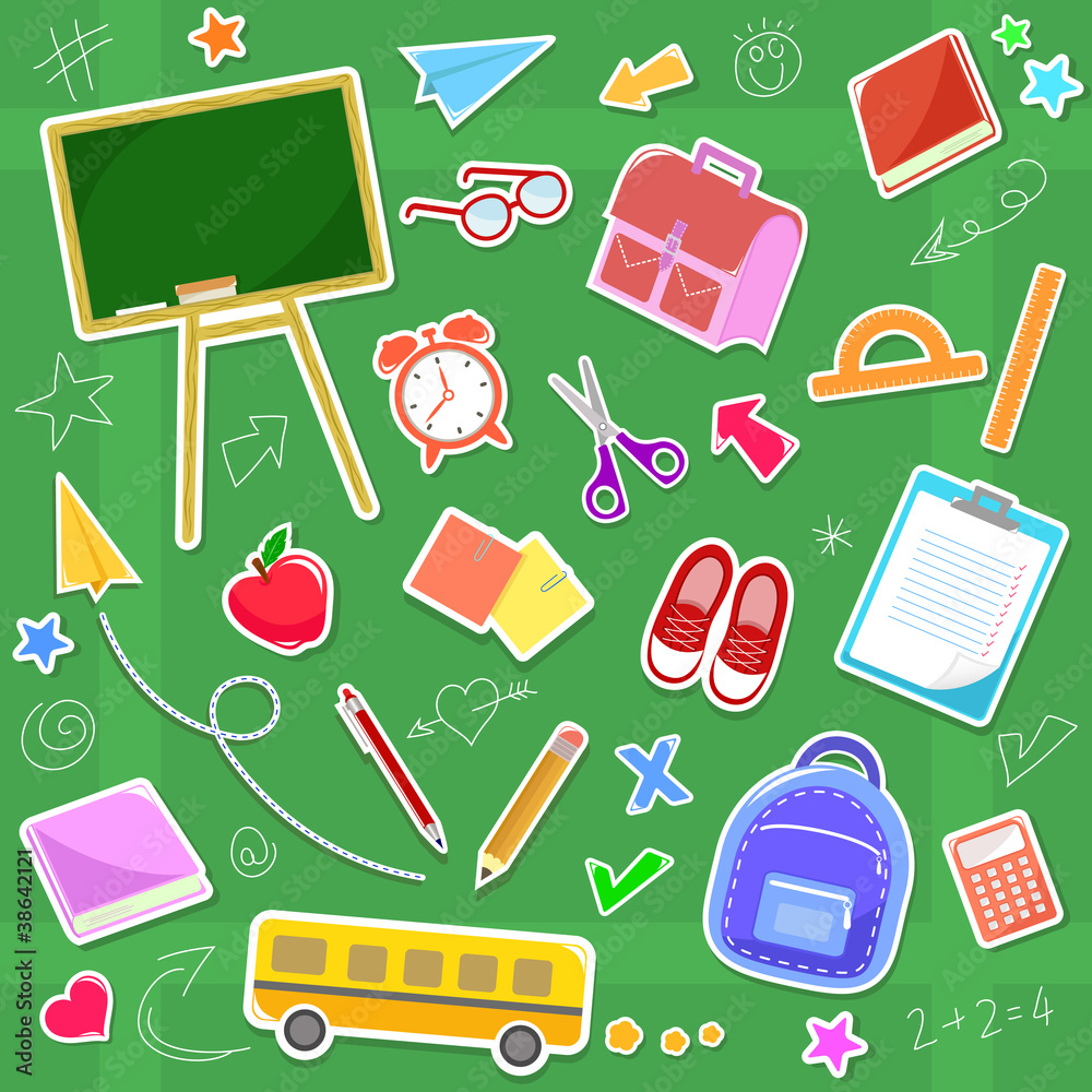 collection of school icons