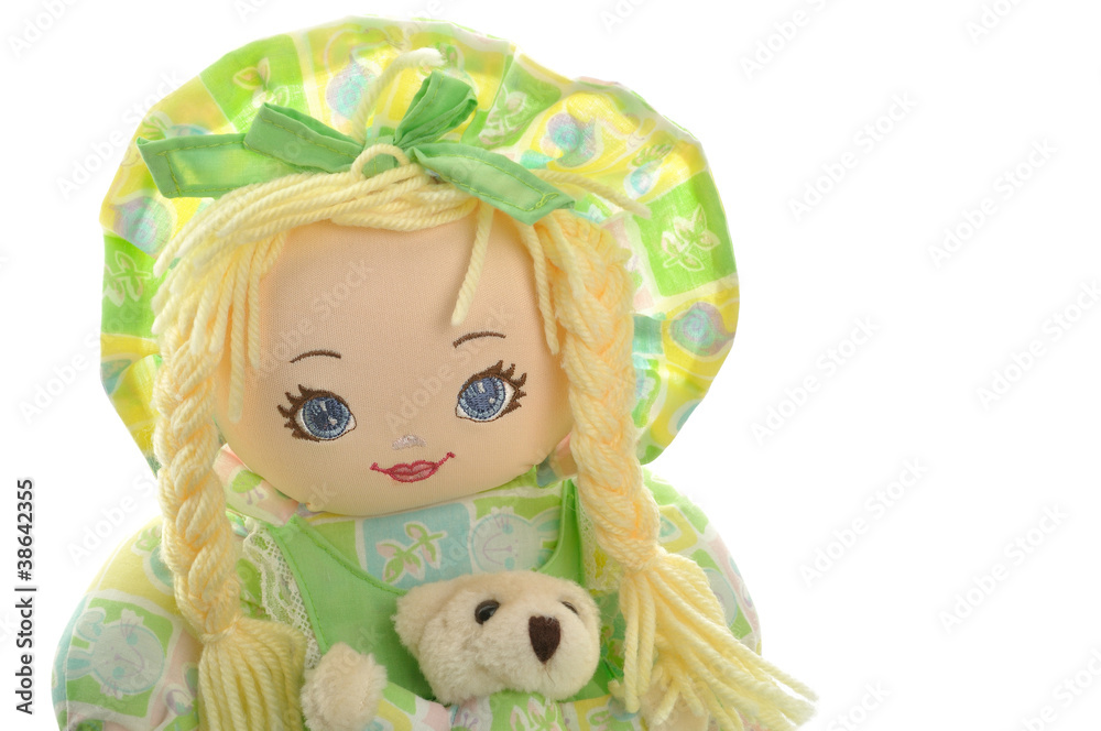 Fototapeta premium Rag doll and teddy bear