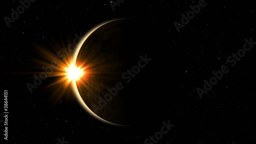 Detailed solar eclipse photo