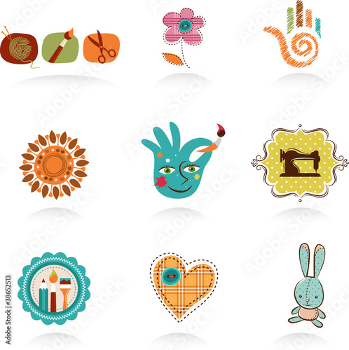 Craft and do it yourself, collection of icons