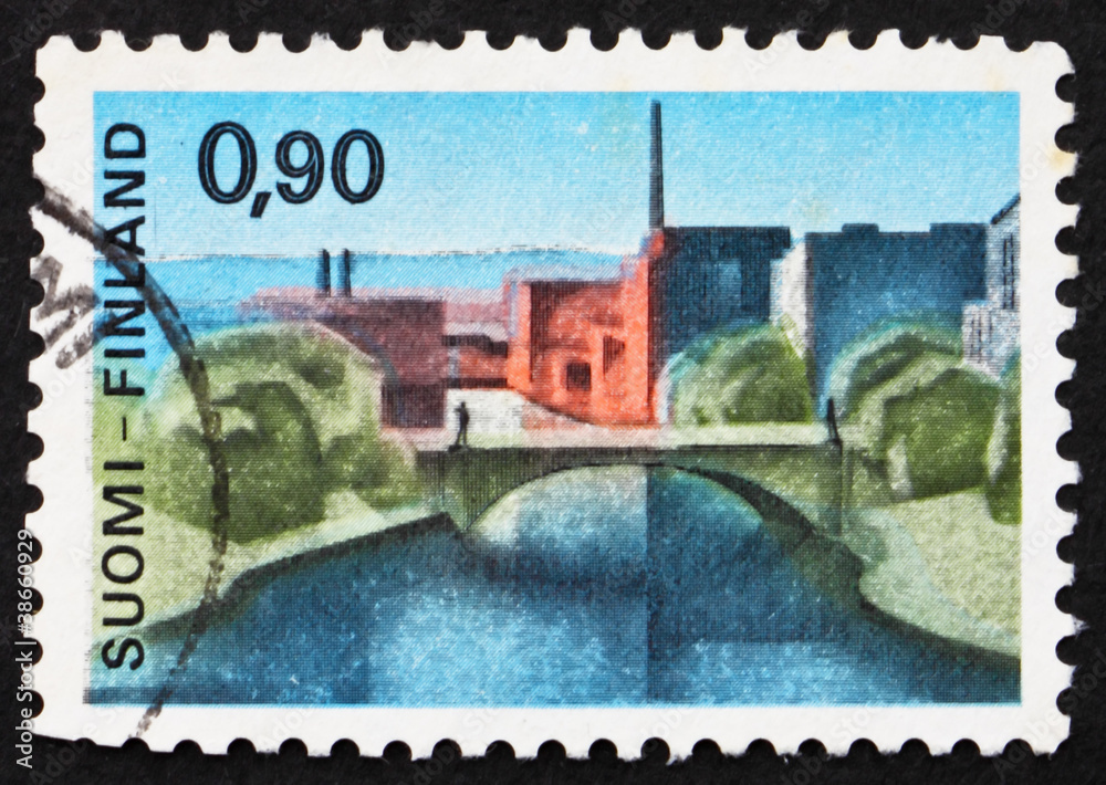Postage stamp Finland 1968 Hame Bridge, Tampere