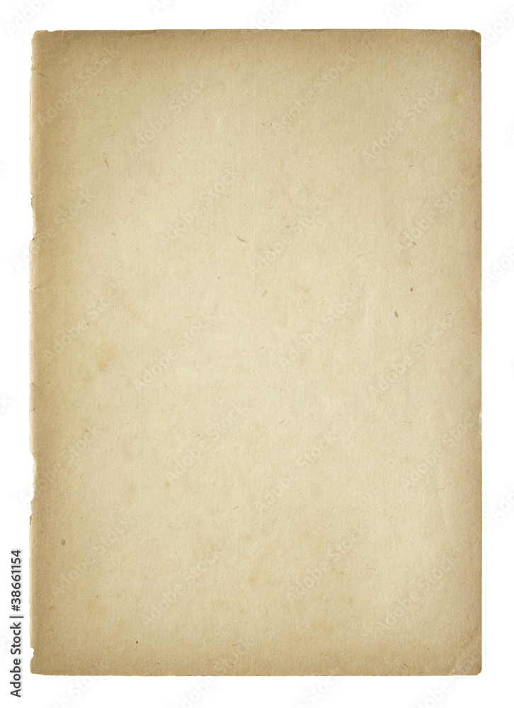 old paper sheet isolated