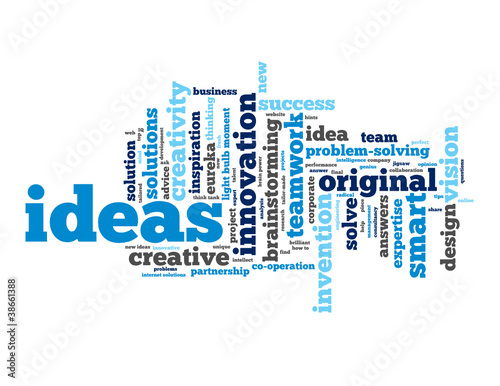 "IDEAS" Tag Cloud (innovation solutions eureka smart answers)