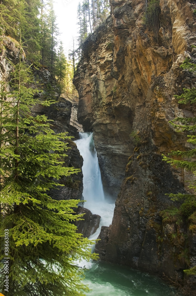 picturesque waterfall rapid