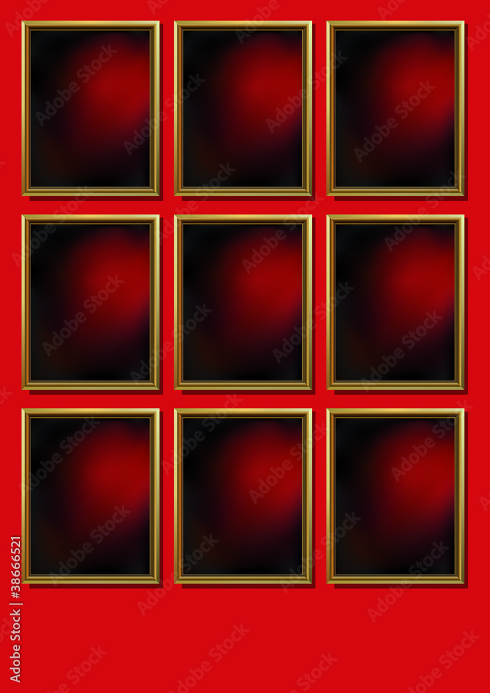 Cadres_Fond_Rouge_x9 Cadres_Fond_Rouge_x9