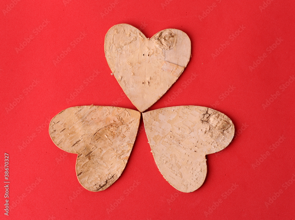 Obraz premium Love forever. Heart shape make of tree bark