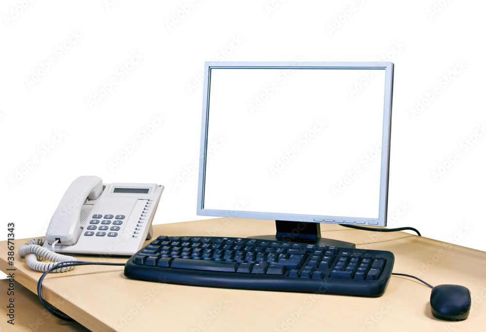 Working place with computer Working place with computer