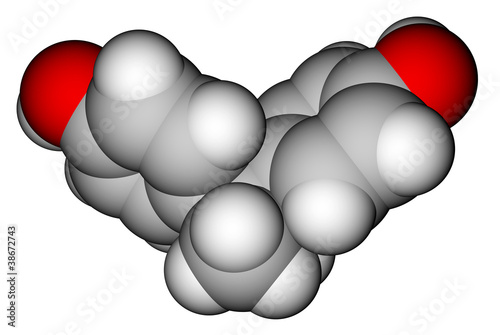 Bisphenol A molecular model