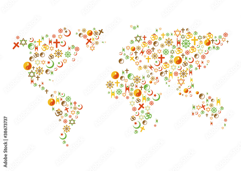 Fototapeta premium world religions color