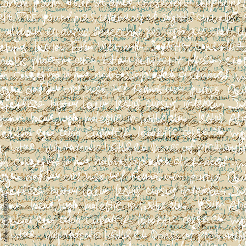 Seamless abstract handwriting pattern. Vector background, EPS10